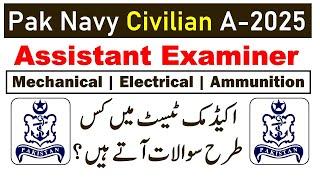 Pak Navy Assistant Examiner Test Syllabus 2024 | Assistant Examiner (Elec, Mech, Ammunition)