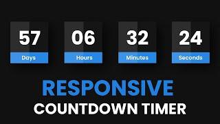 Responsive Countdown To A Certain Date | HTML, CSS & Javascript