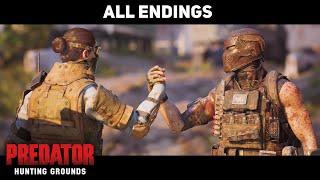 Predator: Hunting Grounds - ALL ENDINGS (Cutscenes)