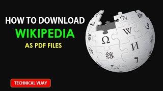 how to download wikipedia pages as pdf by technical vijay