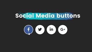 How To Create Social Media Buttons Hover Effect Only HTML and CSS