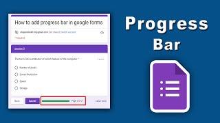 How to add progress bar in google forms