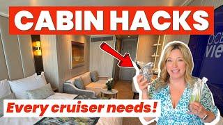 10 Genius CRUISE CABIN Hacks & *Secrets*: Get MORE Space & Stay Uncluttered!