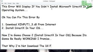 How To Fix Error XINPUT1 3 dll On Your PC + Updated Dropbox Link!