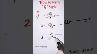 How to write 'G' letter Signature #cursive #calligraphy #signature #shorts