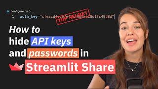 How to Hide Password and API keys in Streamlit Share