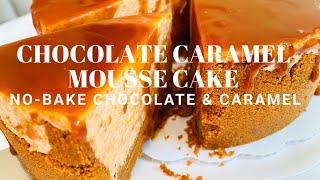 No-Bake Chocolate Caramel Mousse Cake