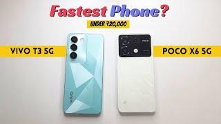 Best *PERFORMANCE* | POCO X6 5G vs VIVO T3 5G Speed Test