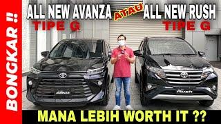 Bongkar !! Perbandingan Toyota All New Avanza Tipe G VS New Rush Tipe G 2022 || Exterior & Interior