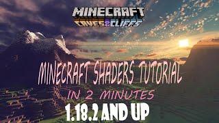 MINECRAFT SHADERS TUTORIAL IN 2 MINUTES | 1.18.2 and UP