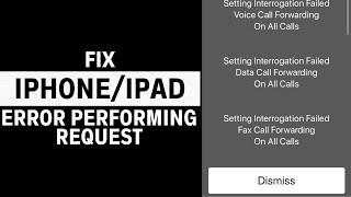 How to Fix Error Performing Request Unknown Error on iPhone or iPad (2023)