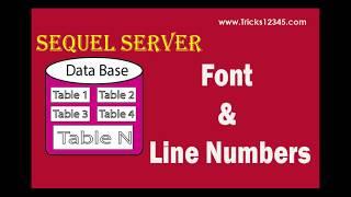 SQL: Line Numbers - Change Font