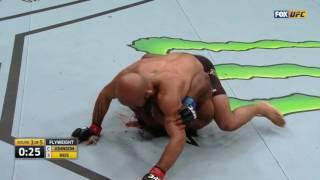 Demetrious Mighty Mouse Johnson submits BJJ black belt Wilson Reis with an Armbar