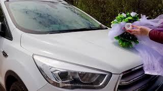 Топ! Красивое украшение на Свадебное авто из Фатина и Цветов, Разные крепления