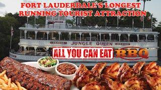 $71 Tropical Isle Dinner feat. AYCE BBQ & Show with Sightseeing Cruise @ Jungle Queen Riverboat