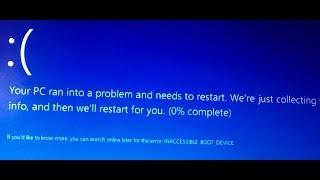 How to Fix Inaccessible Boot Device Error Windows 8.1 / INACCESSIBLE_BOOT_DEVICE