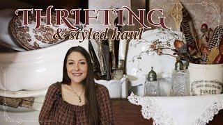 A RARE FIND!! THRIFT WITH ME & STYLED THRIFT HAUL | Thrifting | Goodwill | Home Decor