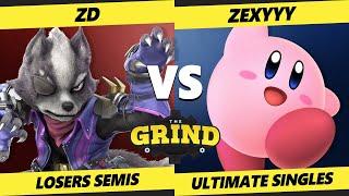 The Grind 193 Losers Semis - ZD (Wolf) Vs. Zexyyy (Kirby, Young Link) Smash Ultimate - SSBU