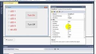 Visual Basic Control Arduino Turn On or OFF LED Tutorial 4