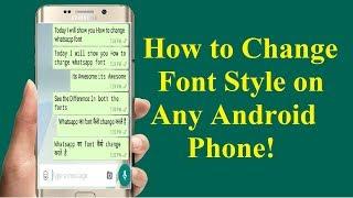 How to Change Font Style in Any Android Phone without root