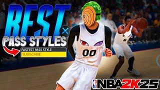 FASTEST PASS STYLES FOR ALL RATINGS! (NBA 2K25) #1 BEST PASSING ANIMATIONS + SETTINGS - ALL HEIGHTS