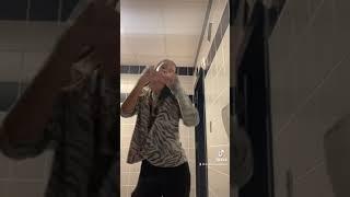 Dancing in the bathroom