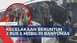 Kronologi Kecelakaan Beruntun 2 Bus dan Mobil Pickup di Banyumas