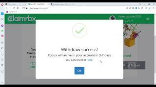 How To Withdraw robux in ClaimRbx