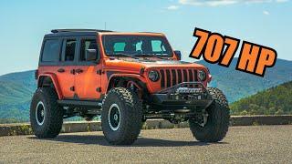 Built 707HP Hellcat Wrangler JLU On 40s and ProRock 60/80!