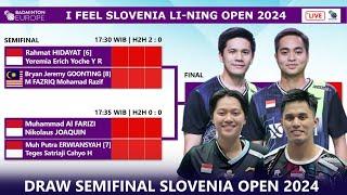 Draw & Jadwal Semifinal Slovenia Open 2024. Ganda Putra Indonesia Mendominasi #sloveniaopen2024