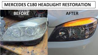 Mercedes C180 Headlight Restoration