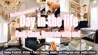  NEW  DAY IN THE LIFE // SUNDAY RESET // LIVING ROOM REVEAL // SIMPLE SUNDAY RECIPE // CLEANING