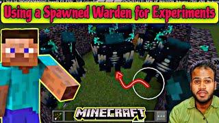 Using a Spawned Warden for Experiments in Minecraft