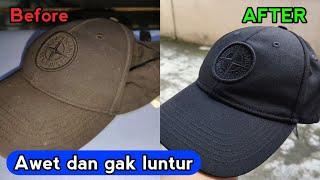 Cara Repaint Topi pudar Jadi Baru Lagi -Tips Laundry Satuan