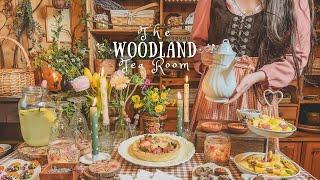 Spring Afternoon at The Woodland Tea Room: Cottagecore Baking & Crafts  Cosy Forest Cottage ASMR