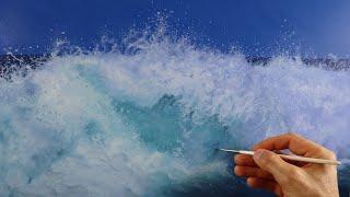 How to paint water - realistic splashing wave painting tutorial