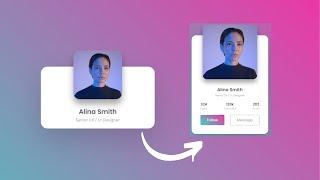 Animated Profile Card UI Design using HTML & CSS