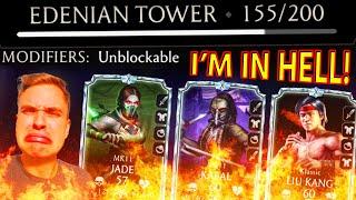 I'm IN HELL in MK Mobile! Edenian Tower Battle 155 on Beginner Account is ABSOLUTELY INSANE!