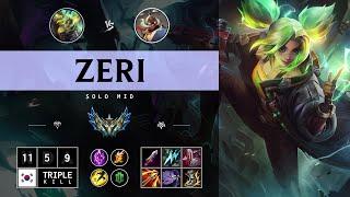 Zeri Mid vs Corki - KR Challenger Patch 14.14