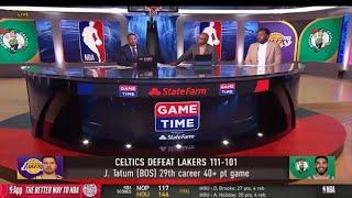 NBA Gametime crew reacts Boston Celtics beat Los Angeles Lakers 111-101: Tatum 40 Pts; Luka 34 Pts