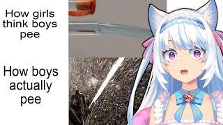 THAT'S GOING EVERYWHERE! | Milky Mew reacts to Boys vs Girls Memes