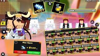 Crazy!! Hacker Daireb Stream One Max Open With +57 Luck And He Got...!!! Anime Fighters Simulator