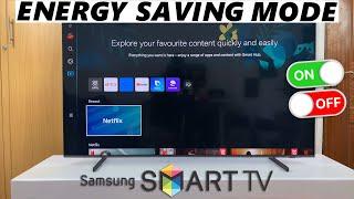 Samsung Smart TV: How To Turn Energy Saving Mode ON / OFF