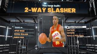 NBA 2K22 SPUD WEBB BUILD IS A CRAZY SLASHER - 5'7 WITH 54 BADGES-CONTACT DUNK SPEEDBOOST AND DEFEND!