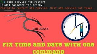 how to fix time issue ntp on kali linux 22.4