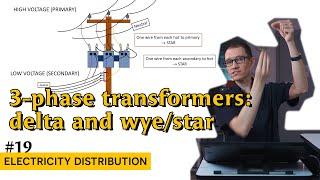 3-phase transformers: delta and star (19 - Electricity Distribution)