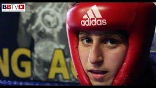 MARIA EDWARDS - CHAMPION BOXER AND MANCHESTER CITY PLAYER - WITH COACH THOMAS McDONAGH