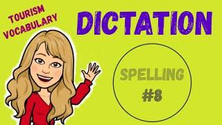 DICTADO en INGLÉS - SPELLING #810 palabras sobre TURISMO para practicar DELETREO Listen & write 