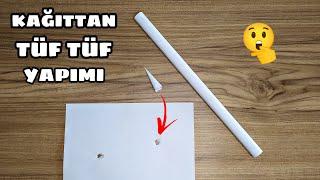 Kağıttan tüf tüf nasıl yapılır ? çok kolay tüf tüf yapımı - paper tuff tuff making