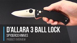 Spyderco D'Allara 3 Ball Bearing Lock G10 Folder C82GP3 Overview